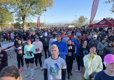 Hot Cider Hustle 5K -Lining Up for Start